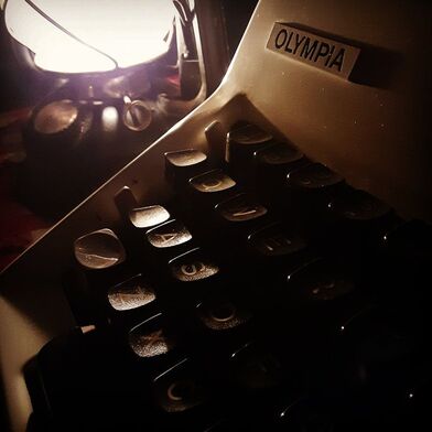 Olympia typewriter camping typewriter